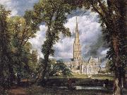 John Constable, Salisbury Cathedral from the Bishop-s Grounds